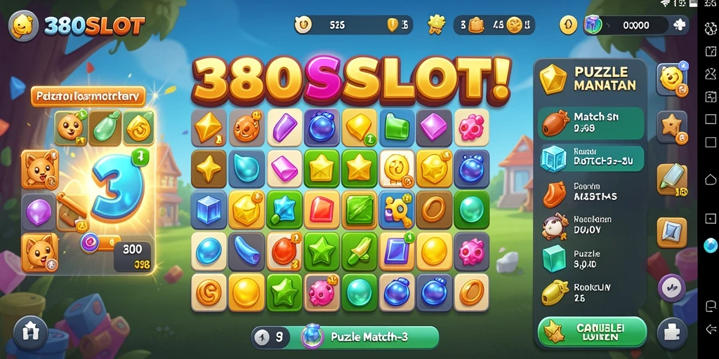 Tampilan antarmuka permainan 380SLOT yang cerah dan menarik.