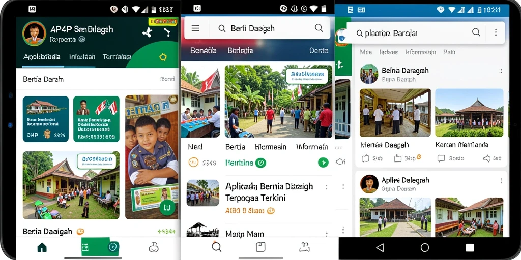 Screenshot antarmuka 4P4P menampilkan berita daerah terkini.