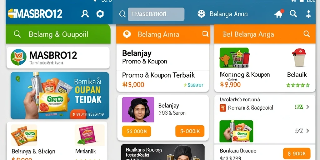 Tampilan antarmuka aplikasi MASBRO12 yang menarik dan fungsional.