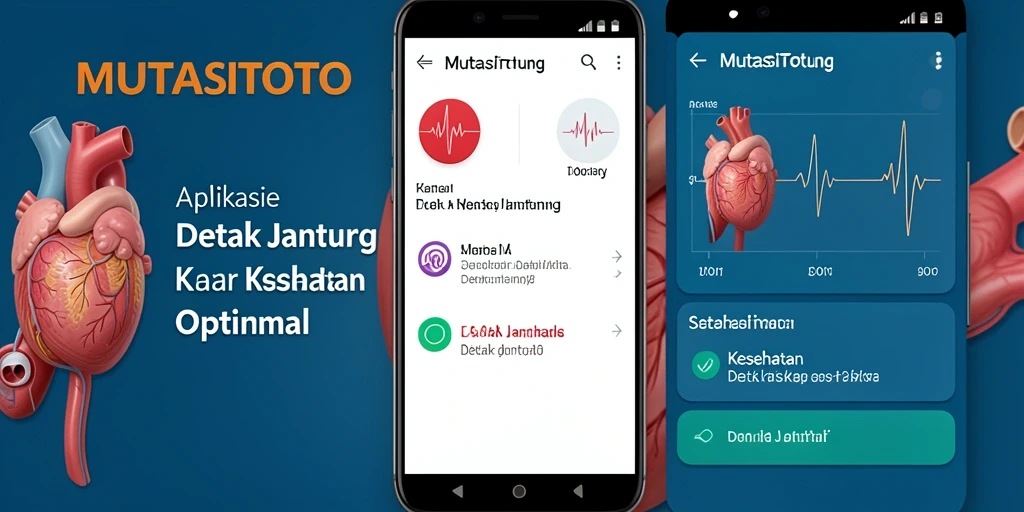 Tampilan antarmuka pengguna MUTASITOTO untuk detak jantung.