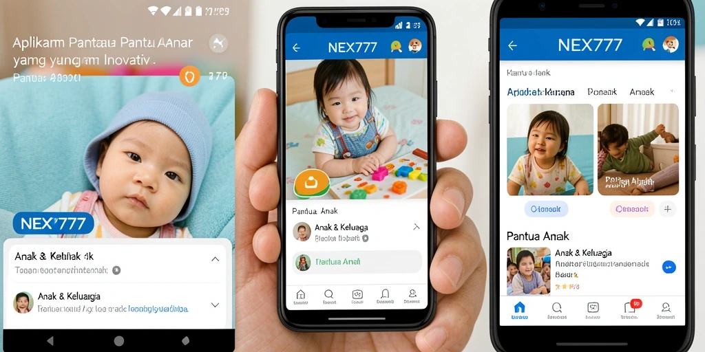 Screenshot utama NEX777 menampilkan antarmuka pemantauan anak yang sederhana dan informatif.