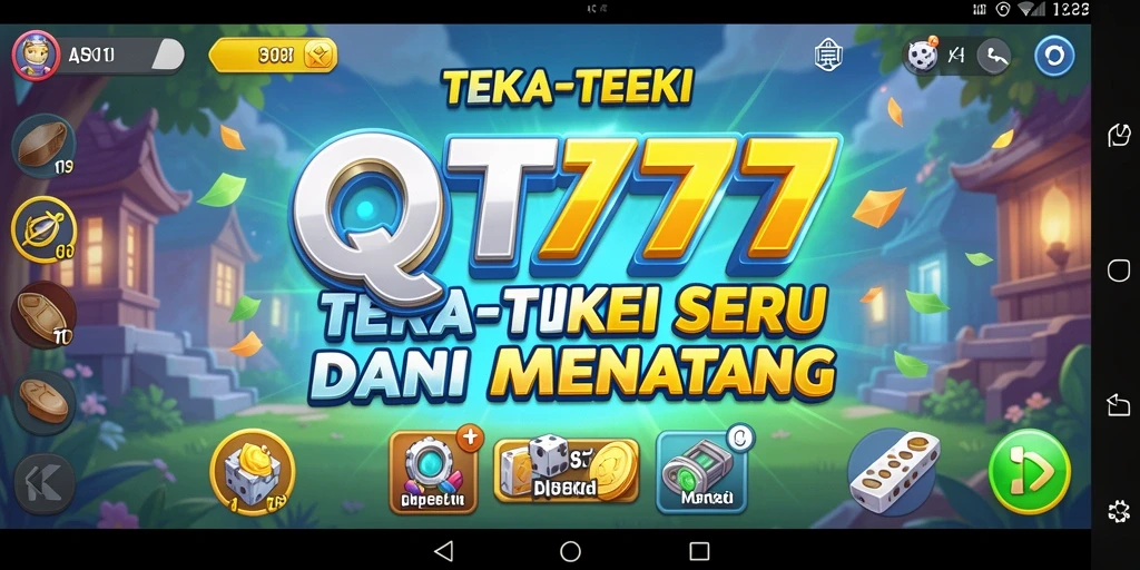 Antarmuka menarik dari permainan teka-teki QT777.
