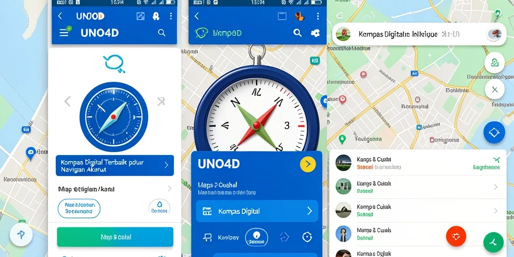 Tampilan antarmuka utama dari aplikasi Kompas Digital UNO4D.