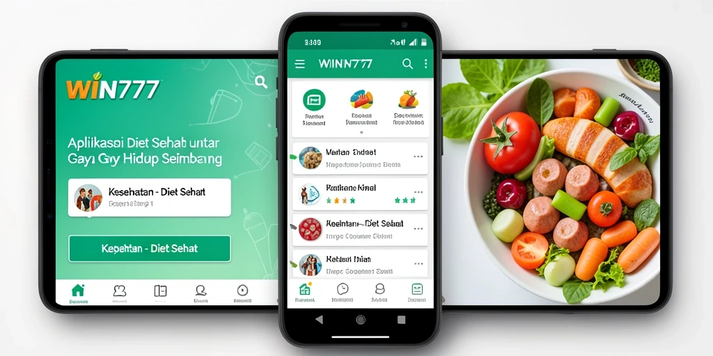 Antarmuka aplikasi WIN777 yang intuitif dan menarik untuk Diet Sehat.