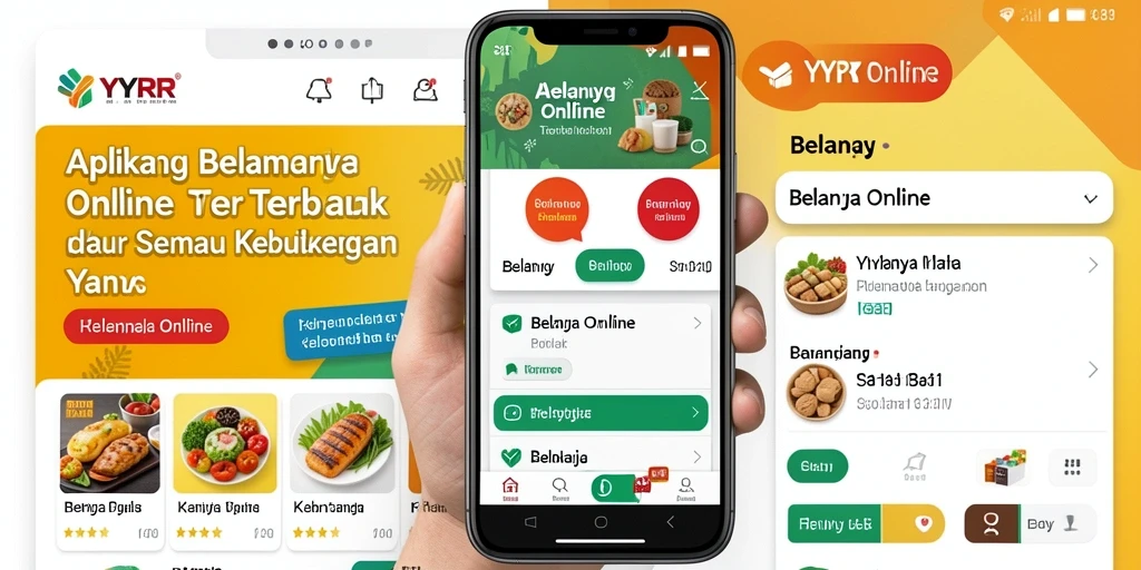 Antarmuka pengguna YYRR yang memudahkan belanja online.