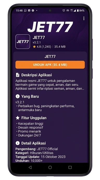 Panduan Unduh dan Instal APK jet77 untuk Android